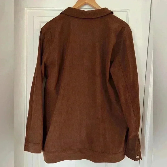 NWT Brand: MANLY Corduroy Shacket / Shirt Jacket - Brown, Size Large (L) - Picture 5 of 8